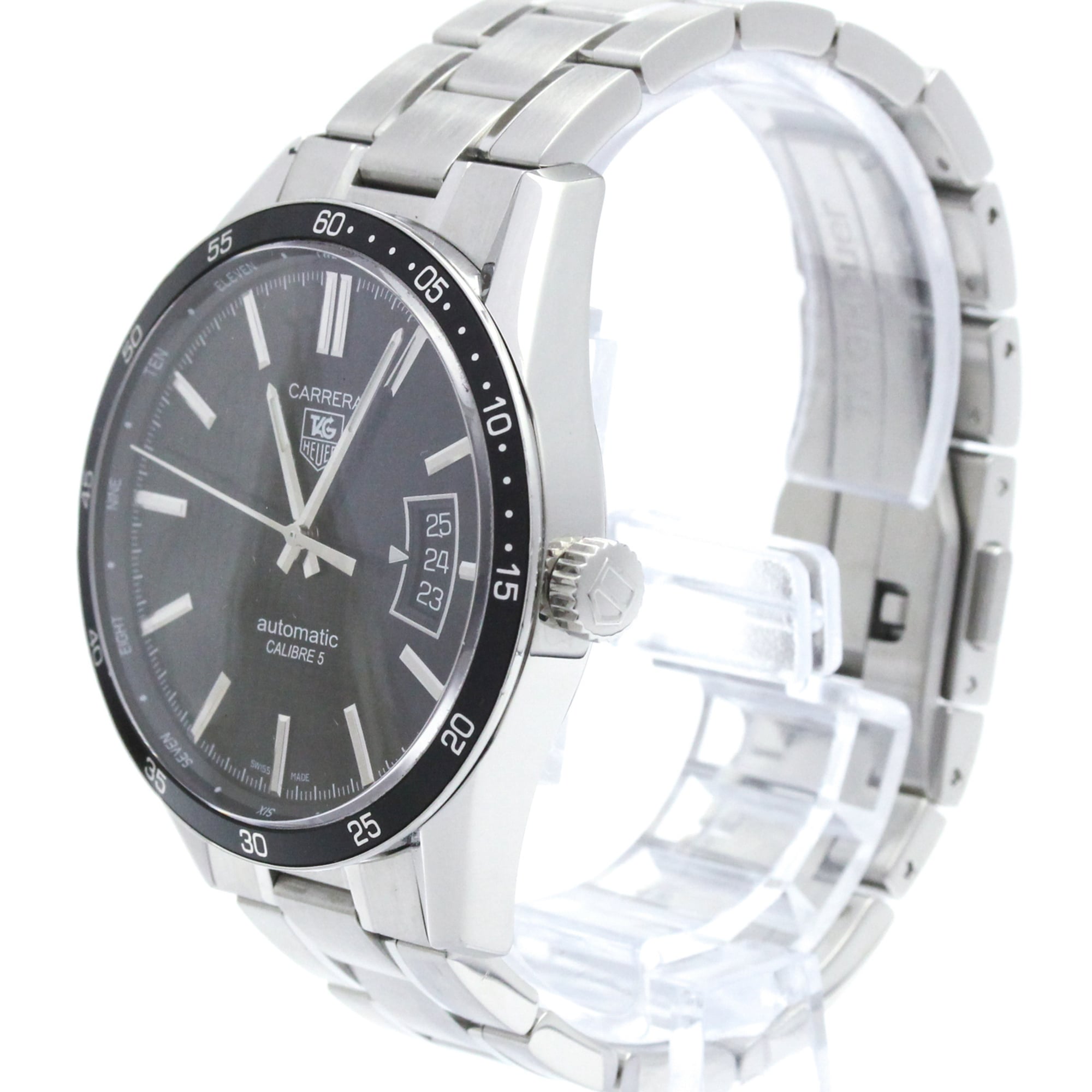 eLadyのタグホイヤー (TAG HEUER) カレラ キャリバー5 ステンレススチール 自動巻き メンズ 時計 WV211M (外装仕上げ済み)【中古】｜アングル2