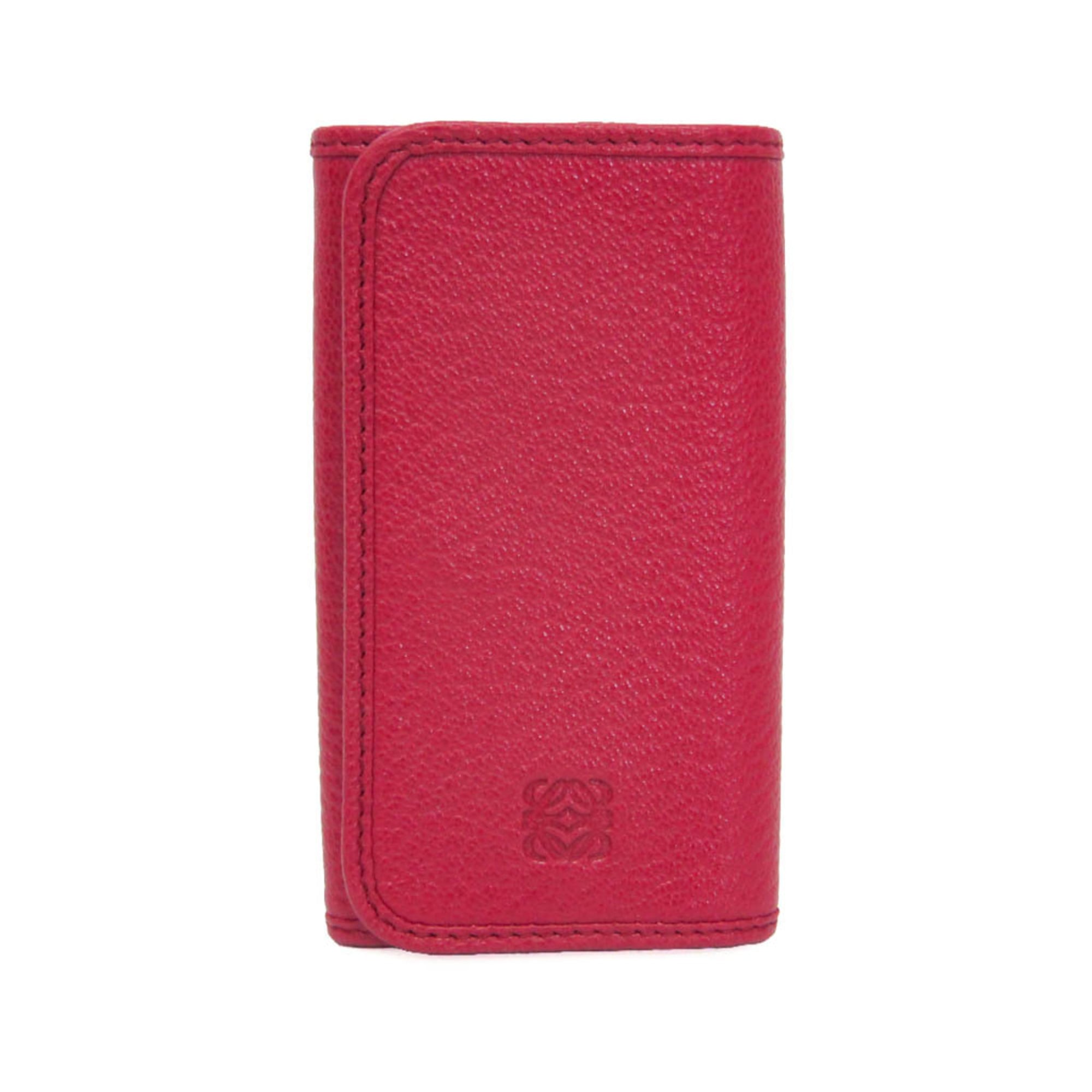 ロエベ(Loewe) アナグラム 111.08.611 レディース,メンズ レザー キーケース ピンク【中古】