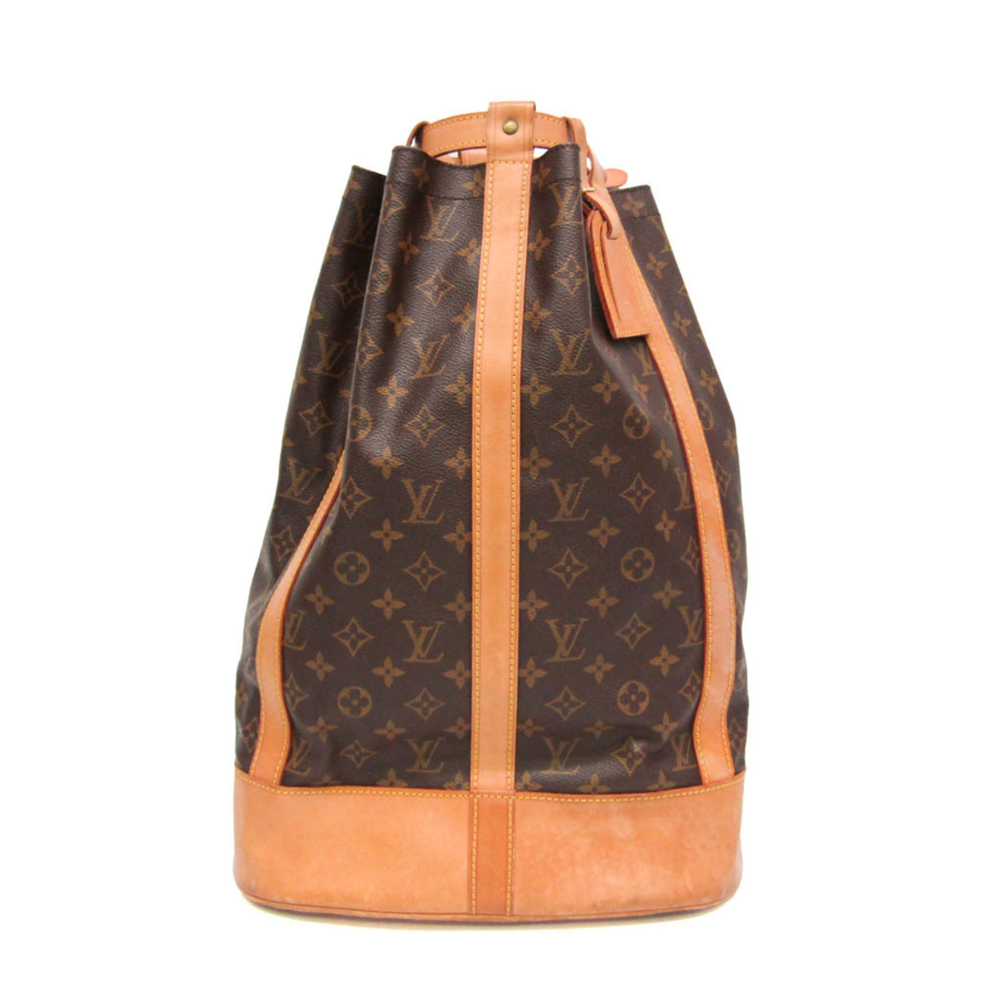 ルイ・ヴィトン(Louis Vuitton) モノグラム ランドネ GM M42244 レディース,メンズ ショルダーバッグ ブラウン 基本情報 [ブランド名]: ルイ・ヴィトン(Louis Vuitton) [ライン名]: モノグラム [モデル]: ランドネ GM M42244 [製造国]: フランス デザイン [タイプ]: ショルダーバッグ [素材]: モノグラム [カラー]: ブラウン [開閉]: ベルト(紐) [内ポケット]: ファスナーポケット 1 [性別]: レディース,メンズ サイズ [サイズ (高さx幅x奥行)]: 46cm x 32cm x 18cm / 18.11'' x 12.59'' x 7.08'' [ストラップの長さ]: 69cm - 81cm / 27.16'' - 31.88'' 個別商品情報 [シリアルナンバー]: A21912 付属品 [付属品備考]: 付属品の詳細は画像をご確認ください 状態 [状態]: 良い [ランク]: ランク AB 【中古】やや使用感があり、キズや汚れが見られるが全体的に程度の良い商品 [全体のキズ]: 小 [全体の汚れ]: わずか [全体の使用感]: 小 [ダメージの強さ]: 内ポケット 破損箇所 -, ヌメ革 ダメージ 小, 金具 緑錆 わずか [ニオイ]: 古い わずか [商品状態備考]: 商品状態の詳細は画像をご確認ください 配送 [総重量]: 870g / 1.91lb. 【本物保証】 eLADYの商品は全品本物保証！ 安心してお買い物をお楽しみください。 商品ランクについて ランク N　 新品・未使用商品。基本的にブティック購入と同じ状態（付属品は商品説明欄に記載があるものがつきます。） ランク NS 未使用・展示品 ランク S 新品同様にきれいな商品 ランク SA 使用感がほとんどない、きれいな商品・新品仕上げ商品 ランク A 使用感が少なく、多少キズや汚れは見られるものの、全体的にきれいな商品 ランク AB やや使用感があり、キズや汚れが見られるが全体的に程度の良い商品 ランク B 使用感があり、ダメージや汚れが見られるが、通常の使用に支障のない商品 ランク BC 使用感が強くあり、ダメージや汚れが気になる商品 ランク C かなりの使用感があり、ダメージや汚れが目立つ商品 ランク D 著しく状態が悪い商品・不具合のあるジャンク品 商品ランクについて お客様のご都合による返品・交換の対応はできかねますので、あらかじめご了承願います。品質管理には万全を期しておりますが、 万が一お届け商品がご注文とまったく異なっていた場合には返品の対象となることもございます。商品到着後24時間以内に、 カスタマーサービスセンターまでEメール又はお電話でご連絡ください。24時間以上経過しますと、お受け致しかねる場合がございます。 ご了承ください。