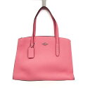 コーチ(Coach) チャーリー 25137 レディース レザー ショルダーバッグ,トートバッグ ピンク【中古】