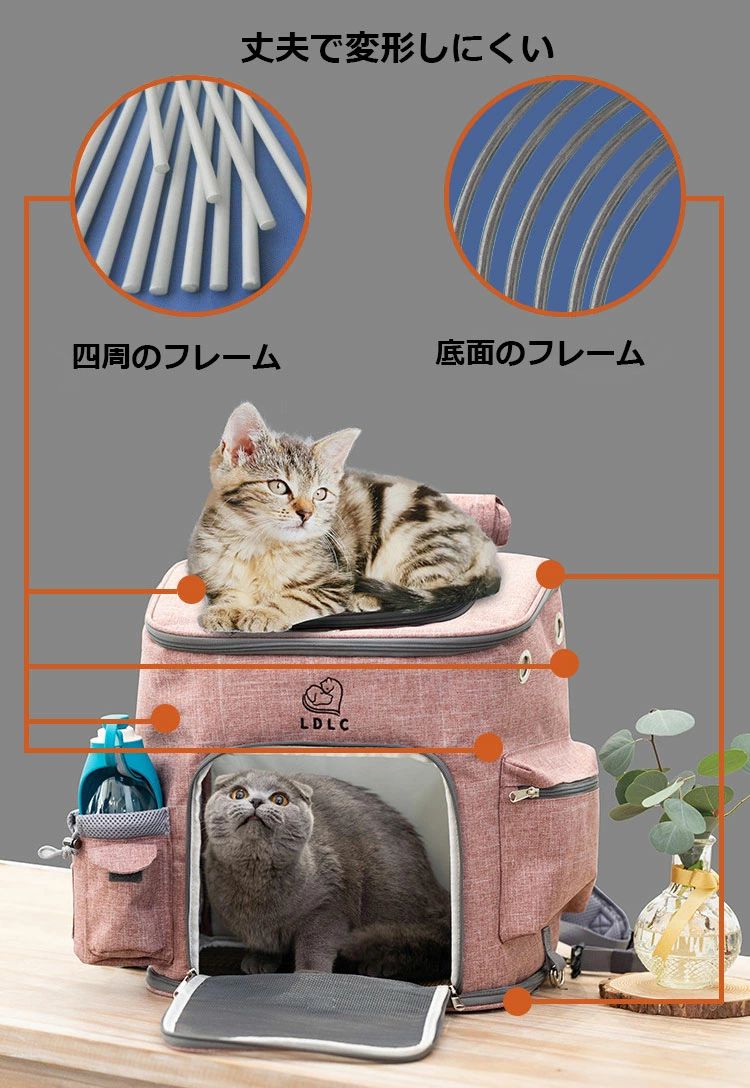 ペットキャリーバッグ ペットリュック バック 猫 犬 いぬ ねこリュックキャリー 大きいサイズ 通気性抜..