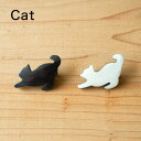 【ポイント5倍 ＋クーポン】ボーンブローチ Cat｜ BONE BROOCH バッジ バッチ アクセサリー ピン おしゃれ 上品 自然 ハンドメイド 北欧 ファッション猫 ネコ ねこ ナチュラル 飾り