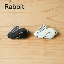 \ポイント2倍+クーポン/ボーンブローチ ウサギ Rabbit| BONE BROOCH バッジ バッチ アクセサリー ピン おしゃれ 上品 自然 ハンドメイド 北欧 ファッション うさぎ 兎 ナチュラル 飾り