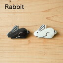 ボーンブローチ Rabbit｜ BONE BROOCH バッジ バッチ アクセサリー ピン おしゃれ 上品 自然 ハンドメイド 北欧 ファッション うさぎ ウサギ 兎 ナチュラル 飾り