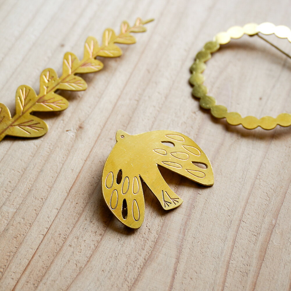 ＼ポイント2倍＋クーポン／Brass Brooch｜ BRASS BROOCH バッジ バッチ アク
