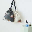\ポイント2倍+クーポン/松尾ミユキ 巾着(猫柄)|Drawstring bag Cats 猫 キャット 雑貨 かわいい おしゃれ 巾着バッグ バッグ 収納 ト...
