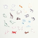\ポイント2倍+クーポン/AH LA LA アララ フレークシール|おしゃれ かわいい 動物 大人 恐竜 ダイナソー アヒル 牛 UFO おばけ 犬 猫 アニマ...