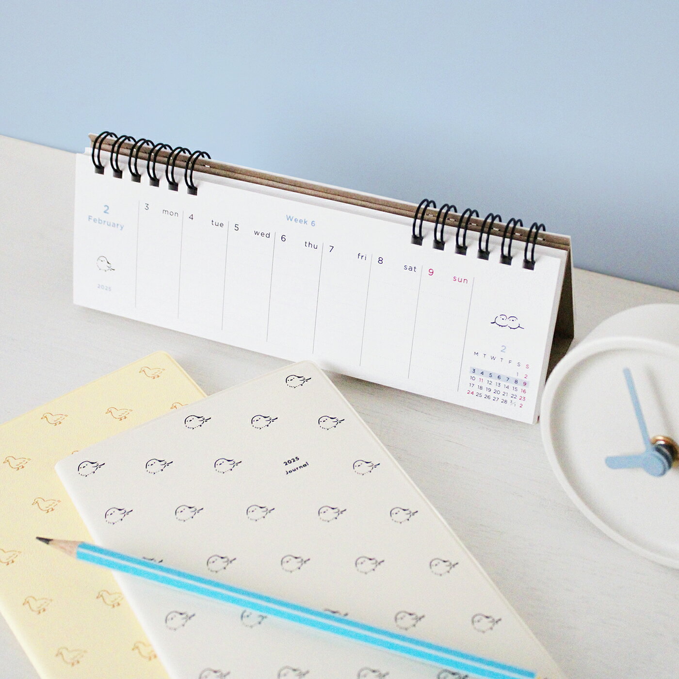 ＼ポイント2倍＋クーポン／MATOKA マトカ 2025年 卓上ウィークリーカレンダー・リングタイプ（月曜始まり）『MINIMINI｜ミニミニ』