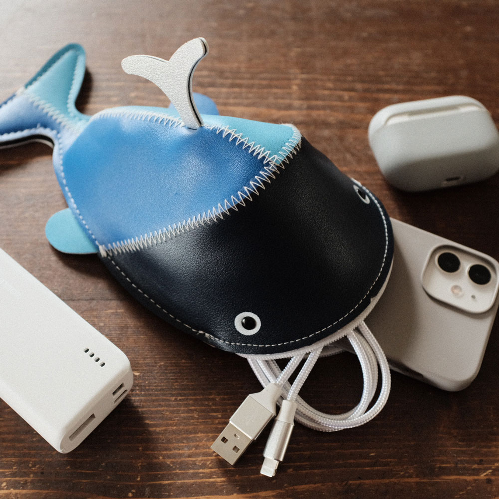＼P2倍＋クーポン／クジラケース（WHALE CASE）｜小物入れ ペンケース ガジェットケース くじら インテリア 高校生 中学生 かわいい おしゃれ elcommun-10005104 EL COMMUN online shop サンプル画像3