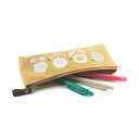 \ポイント2倍+クーポン/キャンバス ペンケース(フラワー)|おしゃれ かわいい 高校生 中学生 入学 シンプル 大容量|MATOKA マトカ