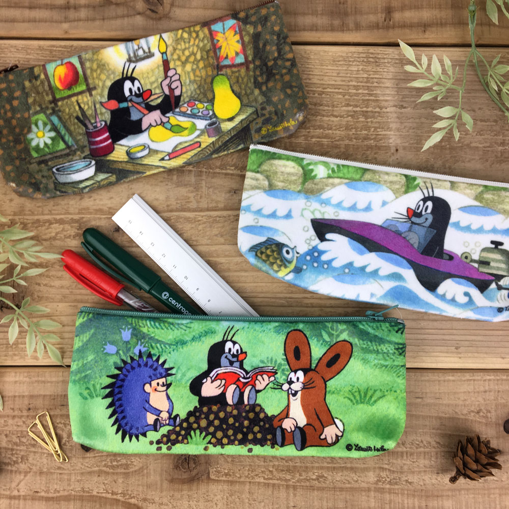 ＼P2倍＋クーポン／クルテク ペンケース【チェコ製 筆箱 ポーチ スリム キャラクター もぐら 東欧 krte..