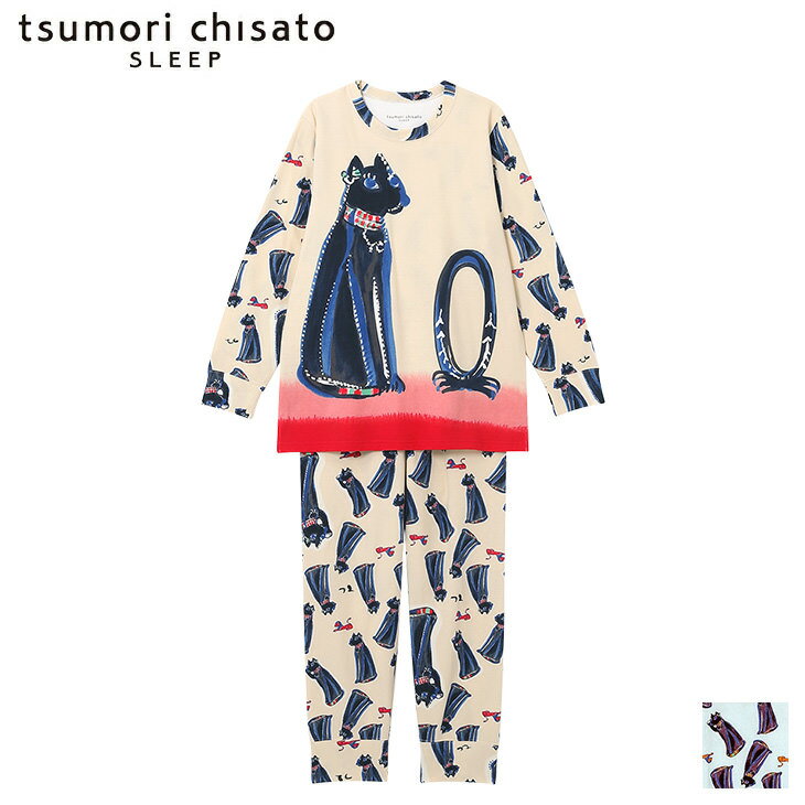 【2点でP5倍★3点購入でP10倍】 10 OFF ツモリチサト tsumori chisato ワコール wacoal パジャマ ルームウェア 部屋着 長袖 猫のモチーフ ツモリチサトスリープ 寝間着 春夏 UDX571