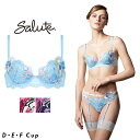  25%OFF サルート Salute ワコール Wacoal ブラジャー DEFカップブラ 91シリーズ きれいな谷間をつくる P-Upブラ（プッシュアップタイプ） 3/4 花柄 フラワー柄 下着 インナー ランジェリー カラフル あざやか 華やか BTJ491 