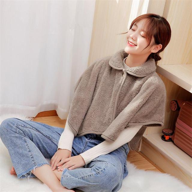 新タイプ追加【一部即納】肩当て 寝具 寝るとき 肩が寒い ルームウェア 羽織 肩掛け ポンチョ 極暖 肩 こり解消 温め 首 着る 毛布 冷え性対策 着る毛布 贈り物 プレゼント 3