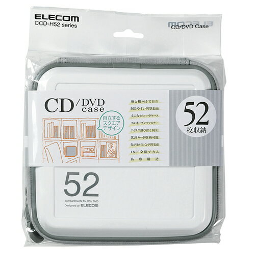 ���쥳�� �ǥ������ե����� DVD CD �б� DVD������ CD������ ���ߥϡ��ɥե����ʡ������� 52���Ǽ �ۥ磻�� ELECOM CCD-H52WH