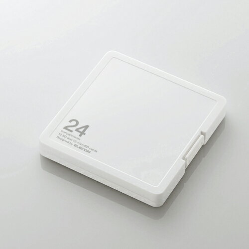 エレコム SD/microSDカードケース（プラスチックタイプ）SD12枚+microSD12枚収納 ELECOM CMC-SDCPP24WH 2