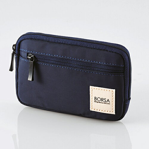 エレコム ガジェット収納ポーチ BORSA Sサイズ ネイビー スリムタイプ ELECOM BMA-...