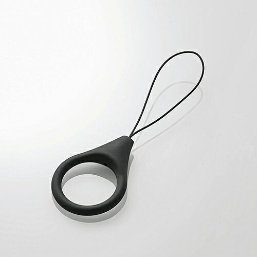 エレコム スマホフィンガーストラップ シリコン Lサイズ ELECOM P-STF01LBK