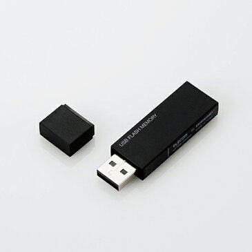エレコム USBメモリ USB2.0対応 キャップ式 USB メモリ USBメモリー フラッシュメモリー 16GB ブラック MF-MSU2B16GBK