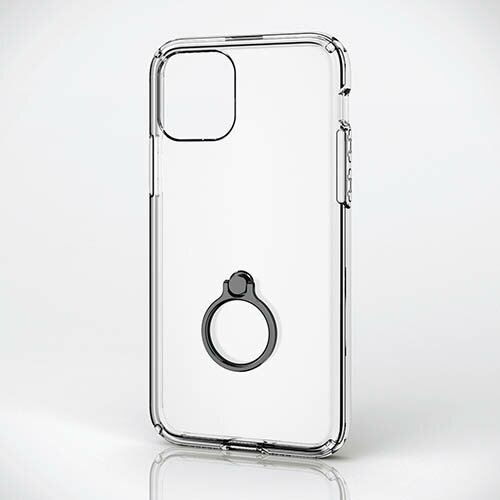 エレコム iPhone11 Pro用ハイブリッド ケース 超極み リング付 PMCA19BHVCRKBK