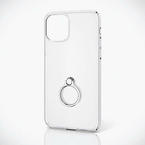 エレコム iPhone11 Pro用ハード ケース 超極み リング付 PMCA19BPVRKSV
