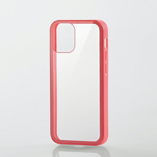 エレコム iPhone 12 mini 用 ハイブリッド ケース 360度保護 背面ガラス アイフォン 12 ミニ 新型 iPhone12 mini iPhone 2020 5.4 インチ ハイブリッド ケース カバー ガラス ピンク PM-A20AHV360MPN