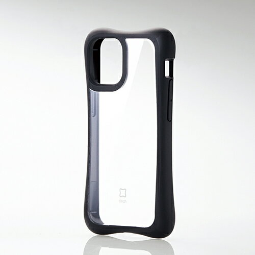 エレコム iPhone 12 mini 用 ハイブリッド ケース finch ぴったりホールド アイフォン 12 ミニ 新型 iPhone12 mini iPhone 2020 5.4 インチ ハイブリッド ケース カバー クリアブラック PM-A20AHVHH3CRB
