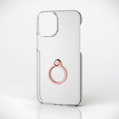 エレコム iPhone 12 mini 用 ハード ケース リング付き アイフォン 12 ミニ 新型 iPhone12 mini iPhone 2020 5.4 インチ ハード ケース カバー スマホリング ピンク PM-A20APVRPN