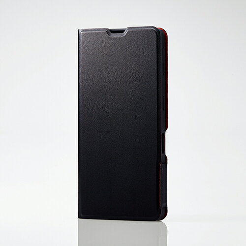 エレコム AQUOS sense7 plus 用 AQUOS sense7 plus ソフトレザーケース 薄型 磁石付 AQUOS sense7 plus レザー ケース カバー 手帳型 UltraSlim ブラック PM-S225PLFUBK