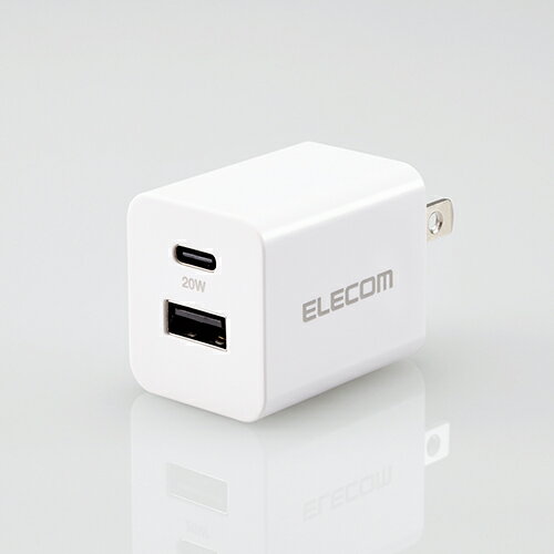 エレコム AC充電器 USB Power Delivery 20W C×1+A×1 USB 充電器 Type-C 1ポート USB-A 1ポート スイングプラグ ホワイト MPA-ACCP36XWH エレコム AC充電器 USB Power Delivery 20W C×1+A×1 USB 充電器 Type-C 1ポート USB-A 1ポート スイングプラグ ホワイト MPA-ACCP36XWH
