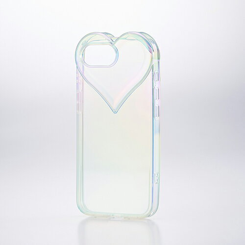 エレコム iPhone 16e 用 ソフトケース ハートフレーム iPhone16e ソフト ケース カバー Meliano クリアオーロラ ELECOM PM-A25SUCHACR