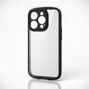 エレコム iPhone 15 Pro 用 TOUGH SLIM LITE フレームカラー 極み ハイブリッド ケース カバー 背面クリア 極限保護 ブラック P...