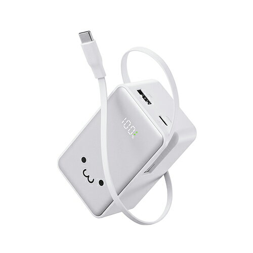 ���쥳�� ��Х���Хåƥ꡼ ������꼰 �����֥���η� 10000mAh 35W ������।�������� ����ɽ�� USB-C�����֥� USB-C USB-A ��������� ELECOM EC-C55LWF