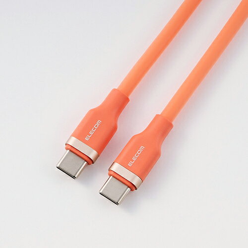 樂天商城 - エレコム USB Type-Cケーブル なめらか 最大100W 2.0m USB Power Delivery対応 コッパーオレンジ ELECOM MPA-CCECSS20DR
