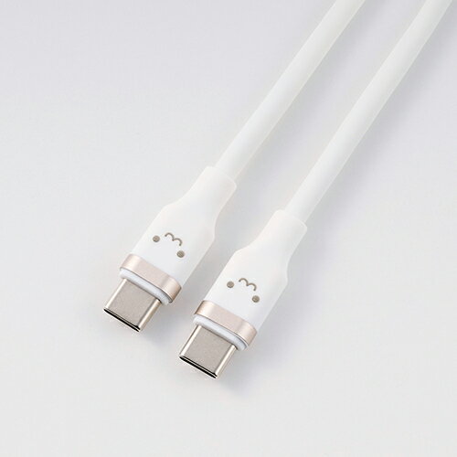 樂天商城 - エレコム USB Type-Cケーブル なめらか 最大100W 2.0m USB Power Delivery対応 しろちゃん ELECOM MPA-CCECSS20WF