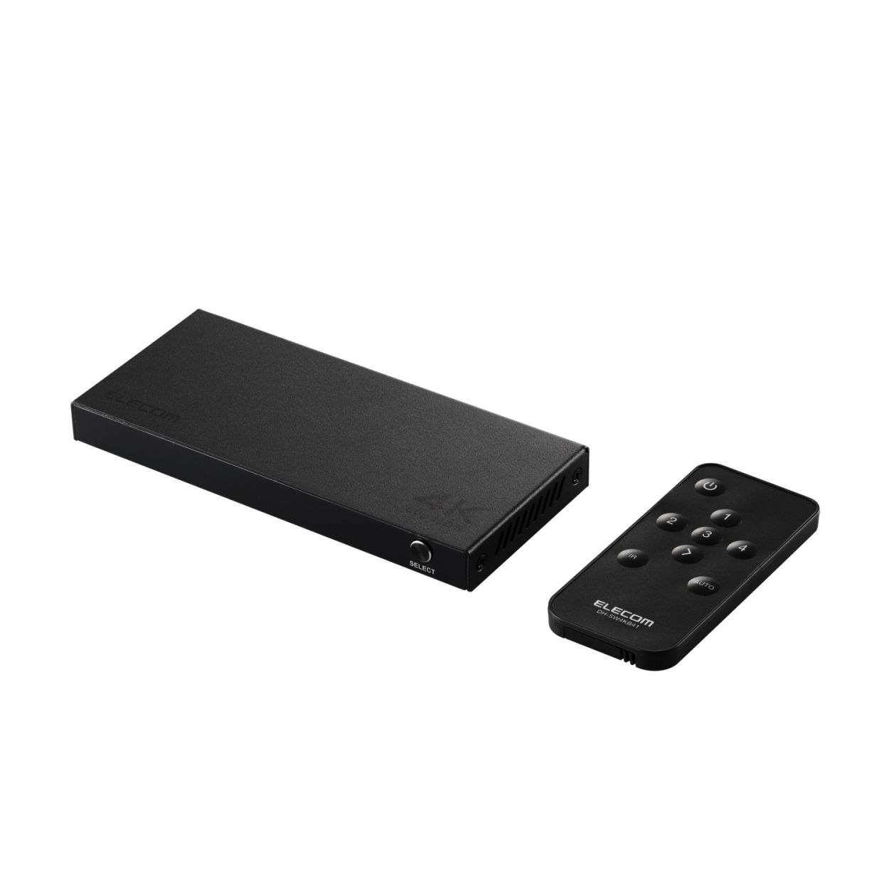 エレコム HDMI切替器 4K60Hz 4台切替 5ポート 4入力+1出力 専用リモコン付 HDMI 切替器 メタル筐体 ブラック ELECOM DH-SW4KB41BK（楽天・エレコムダイレクトショップ）