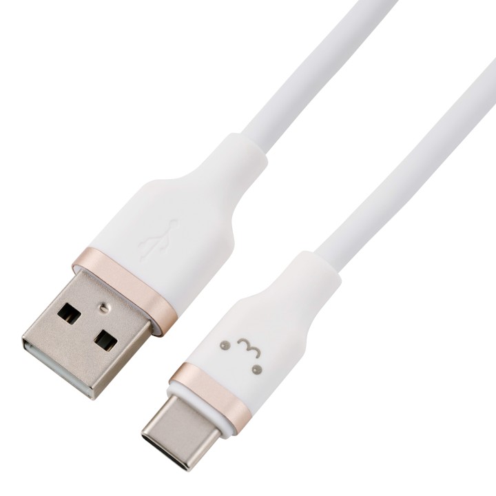 樂天商城 - 【楽天スーパーSALE連動 ポイントアップ】エレコム USB-A to USB Type-Cケーブル なめらか 最大15W 1m しろちゃん MPA-ACECSS10WF