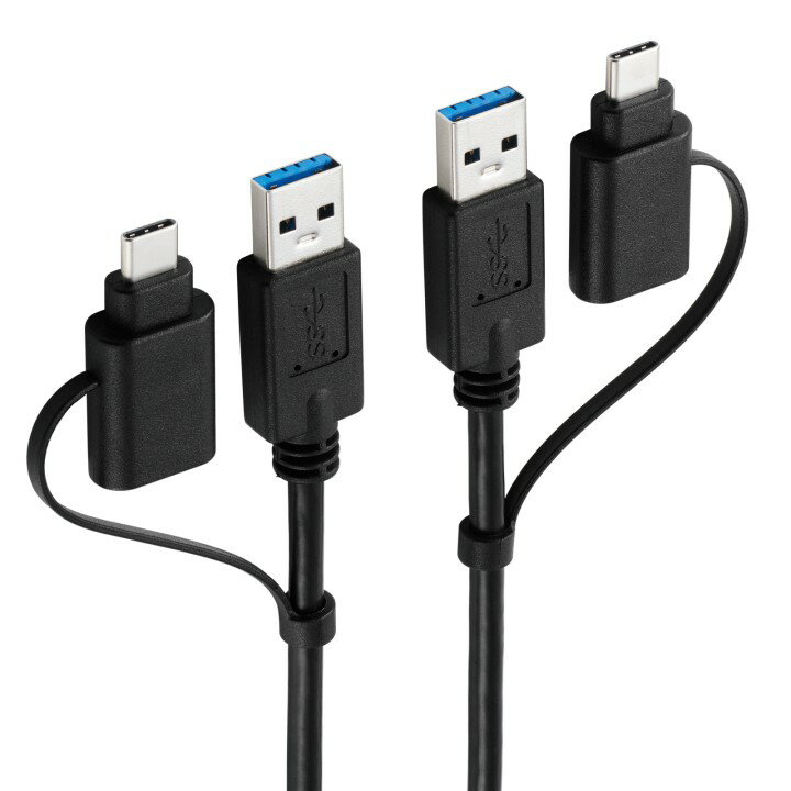 樂天商城 - 【楽天スーパーSALE連動 ポイントアップ】エレコム リンクケーブル データ移行ケーブル USB5Gpbs USB Type-C変換アダプタ付き Windows・Mac対応 1.5m ブラック ECUC-TV8BK