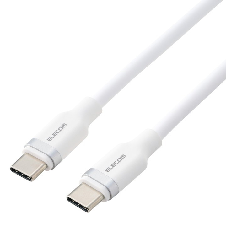樂天商城 - 【楽天スーパーSALE連動 ポイントアップ】エレコム USB Type-C to USB Type-Cケーブル 2m 発泡シリコン USB Power Delivery対応 最大60W ホワイト MPA-CCECFS20WH