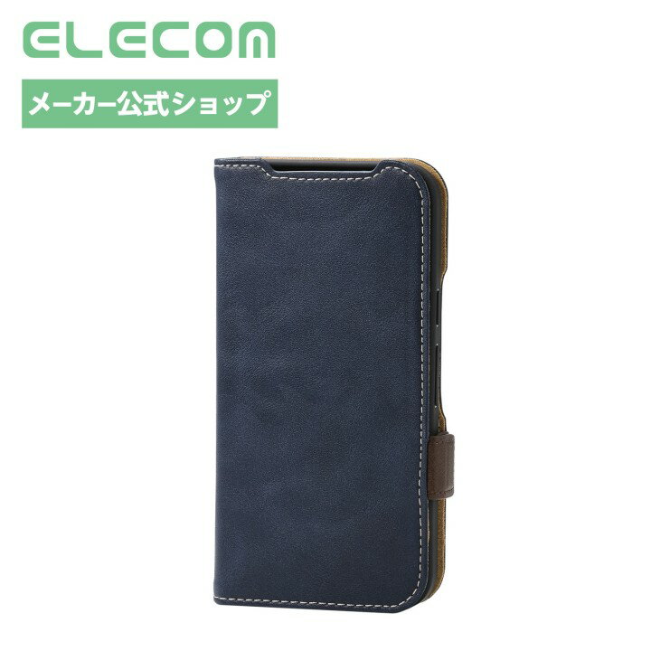乐天商城 - エレコム Google Pixel 10a ケース カバー 手帳型 極限設計 ソフトレザー TPU 耐衝撃 衝撃吸収 カード収納 ポケット スタンド機能 革のように柔らかい ネイビー PM-P261PLFYKNV