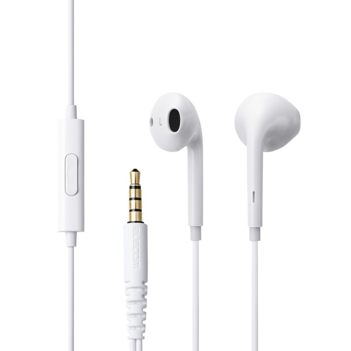 エレコム イヤホン 有線 インナーイヤー型 3.5mm 4極 マイク付き リモコン 通話対応 断線しにくい ホワイト EHP-F16IMWH-EC