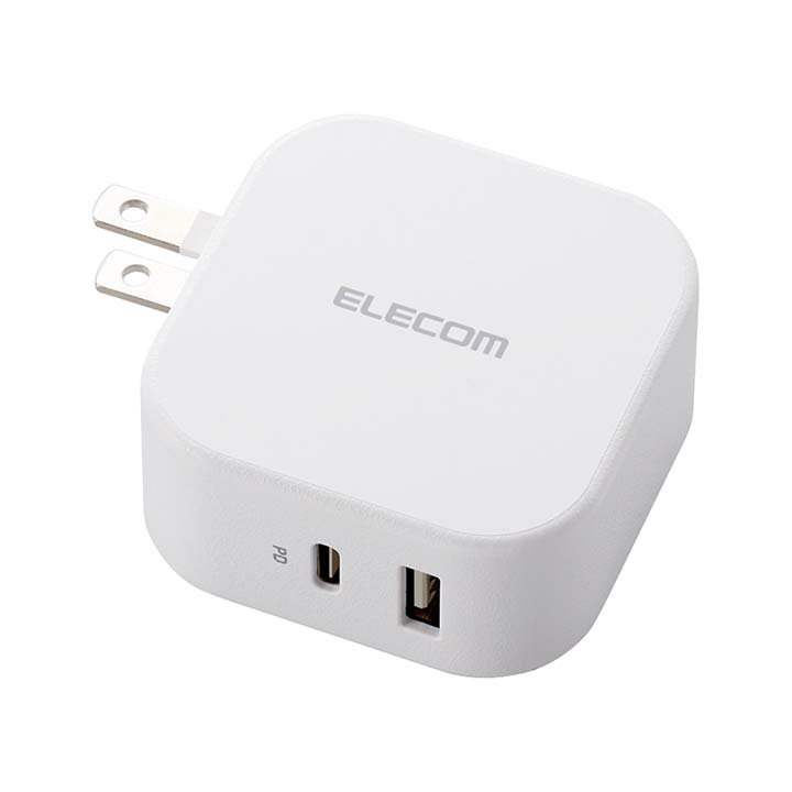 エレコム AC充電器 USB パワーデリバリー 20W + 12W　タイプC×1+ タイプA ×1 スマ...