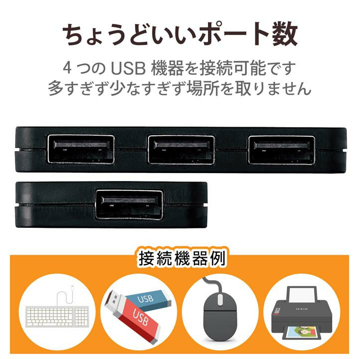 エレコム USB 2.0 対応 ケーブル収納タ...の紹介画像2