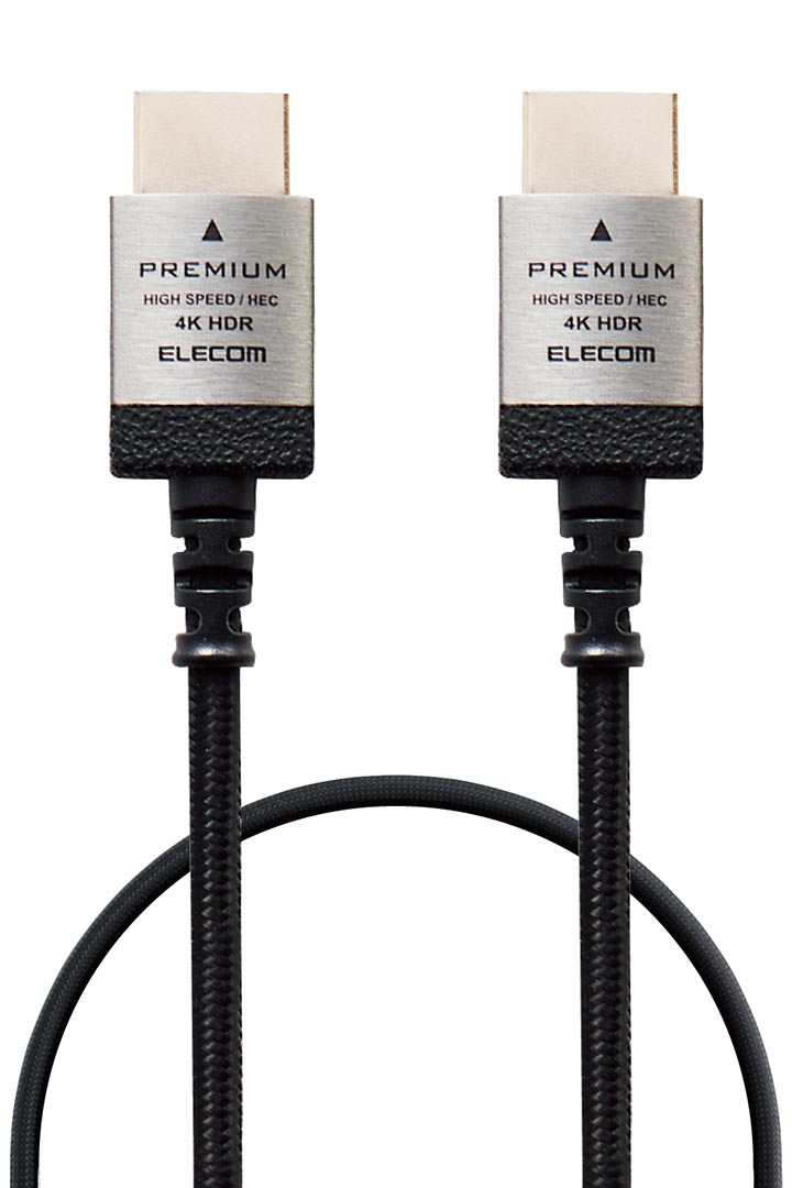 エレコム HDMIケーブル Premium HDMI ケーブル アルミコネクタ スリムタイプ ナイ...