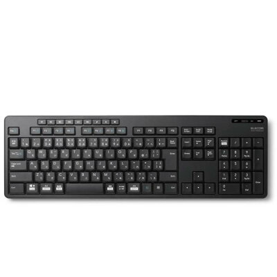 エレコム フルキーボード Bluetooth 静音 キーボード 3台のマルチペアリングに対応 ブルートゥース ワイヤレス メンブレン方式 抗菌 簡易パッケージ ブラック Windows11 対応 ELECOM TK-FFBM03SKBK - Image 2