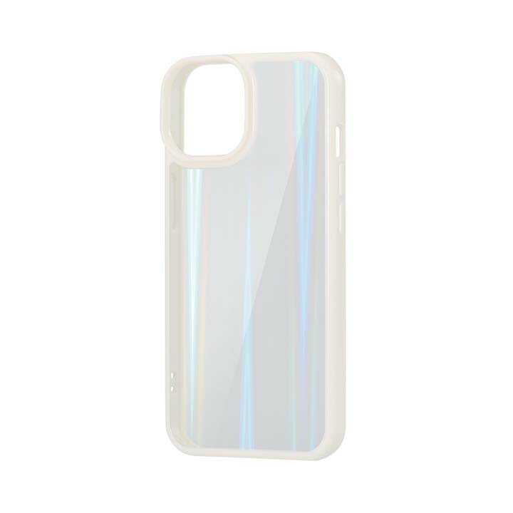 エレコム iPhone 14 用 ハイブリッドケース オーロラ iPhone14 / iPhone13 6.1インチ ハイブリッド ケース カバー フレームカラー ホワイト PM-A22AHVCAWH