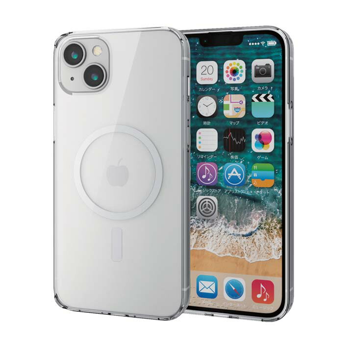 エレコム iPhone 14 Plus 用 ハイブリッドケース MAGKEEP iPhone14 Plus ハイブリッド ケース カバー MAGKEEP ホワイト PM-A22BMAG02WH