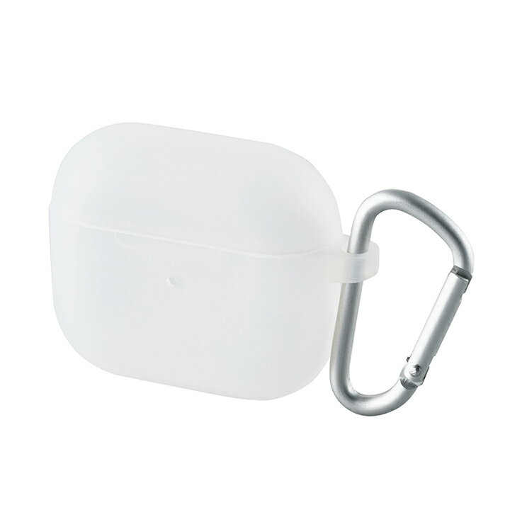 エレコム AirPods 第3世代 用 カラビナ付き シリコンケース airpods3 エアポッズ3 シリコン ケース クリア AVA-AP3SCCR