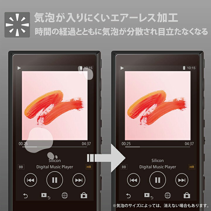 エレコム WALKMAN　A100 用 フィルム 衝撃吸収 指紋防止 高光沢 ウォークマン A 2019 NW-A100シリーズ対応 保護フィルム AVS-A19FLPG