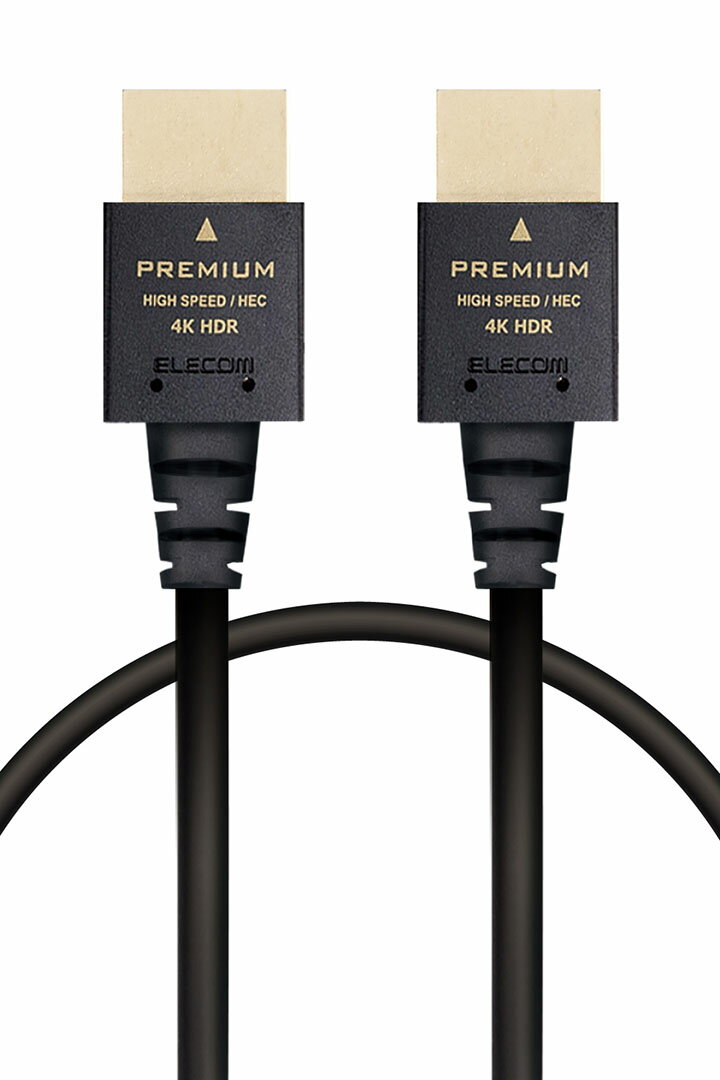 エレコム HDMIケーブル PREMIUM HDMI スリムタイプ PremiumHDMI スリム 1.0m ブラ...